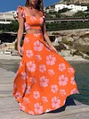 Hawaii Style Printed Two-Piece Skirts Suits