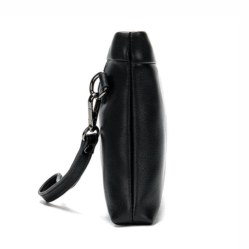 Business Waterproof Plain Soft Leather Clutch Bags