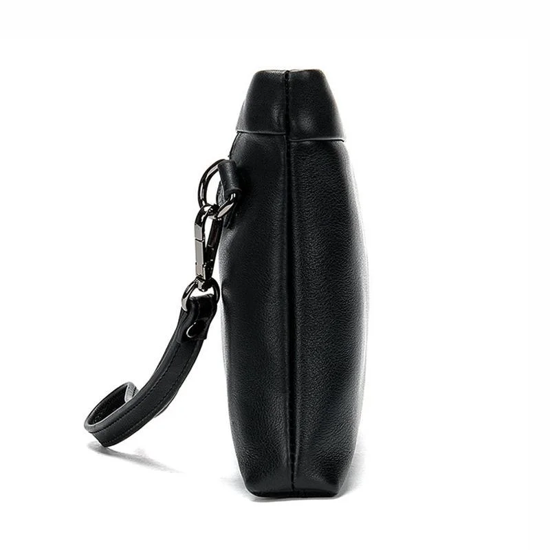 Business Waterproof Plain Soft Leather Clutch Bags