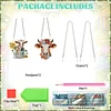 2pcs Cow 2D Flat DIY Diamond Painting Set Diamond Art Pendant Wall Door Decor
