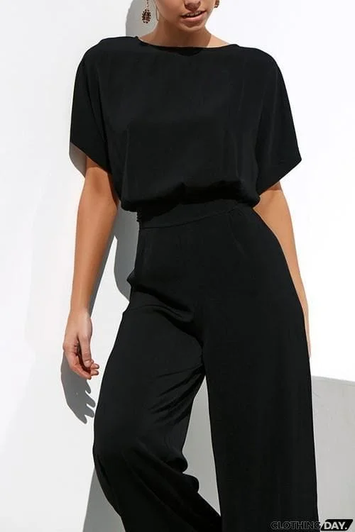 Tie Waist Wide Leg Pants Set