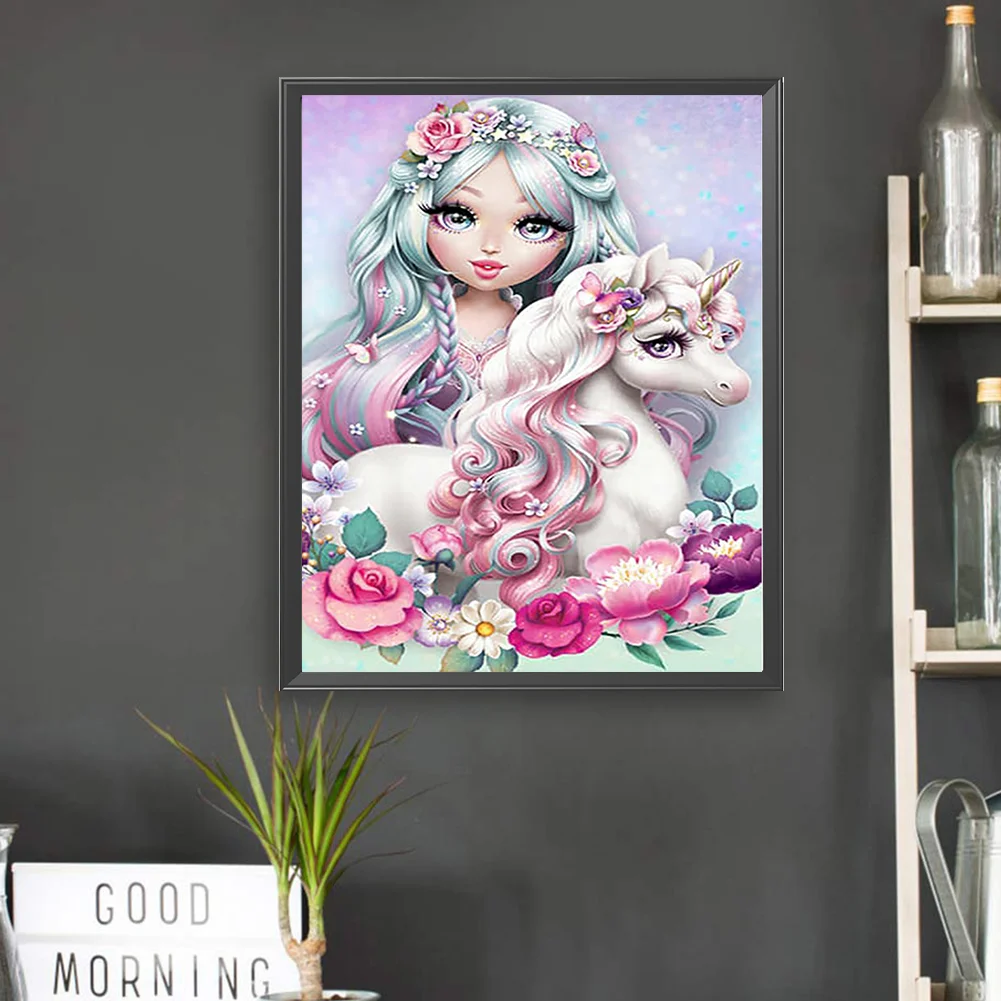 DIY Paint By Number 40*50cm - Unicorn Girl