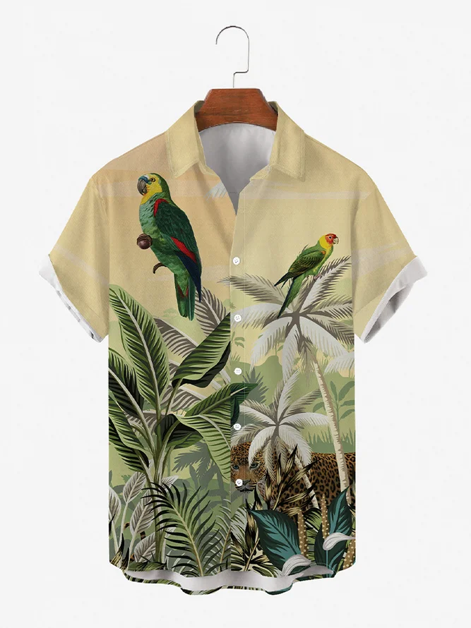 Vacation Parrots Short Sleeve Shirts