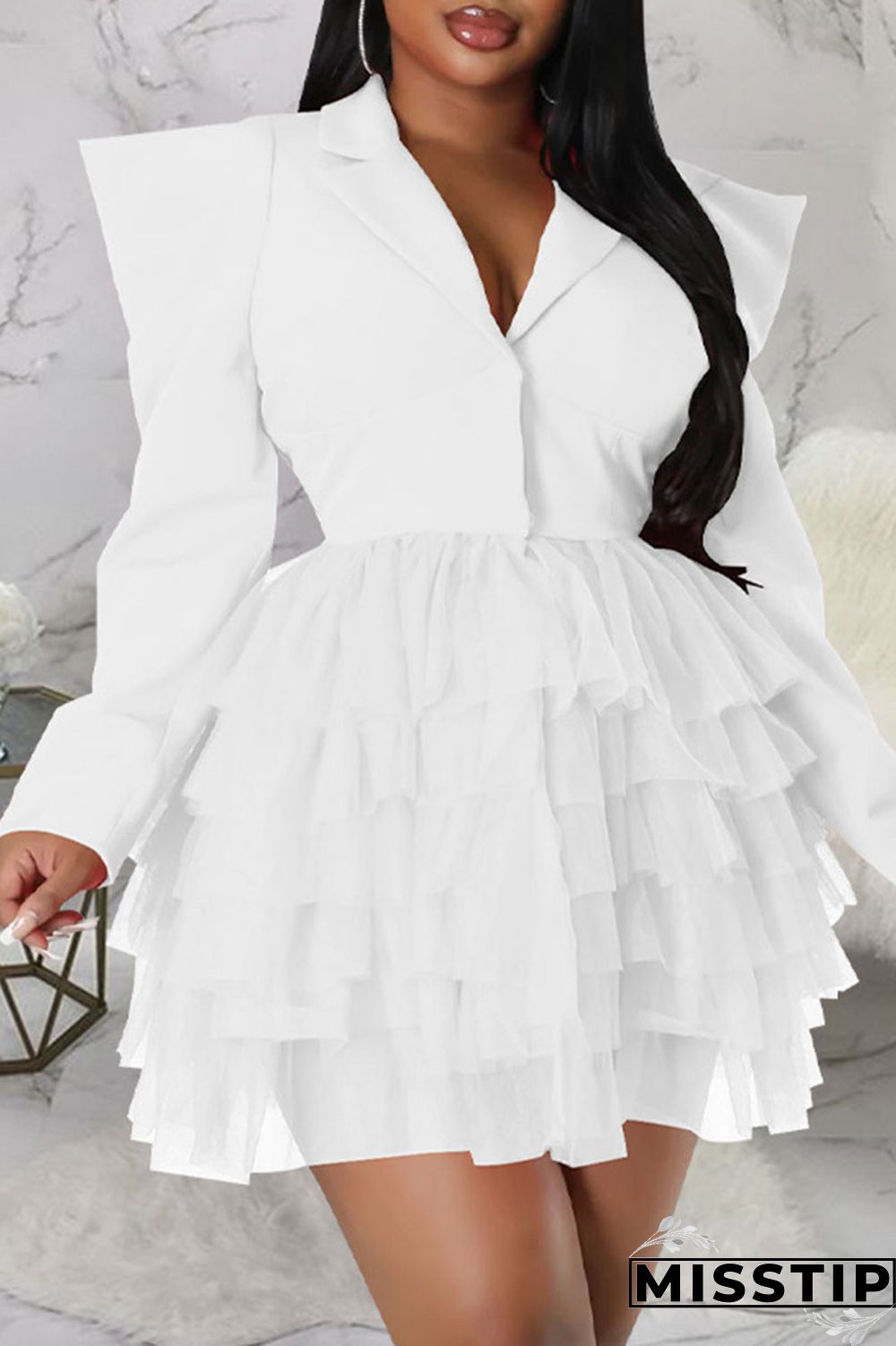 Tangerine Red Casual Street Solid Patchwork Turn-back Collar A Line Dresses