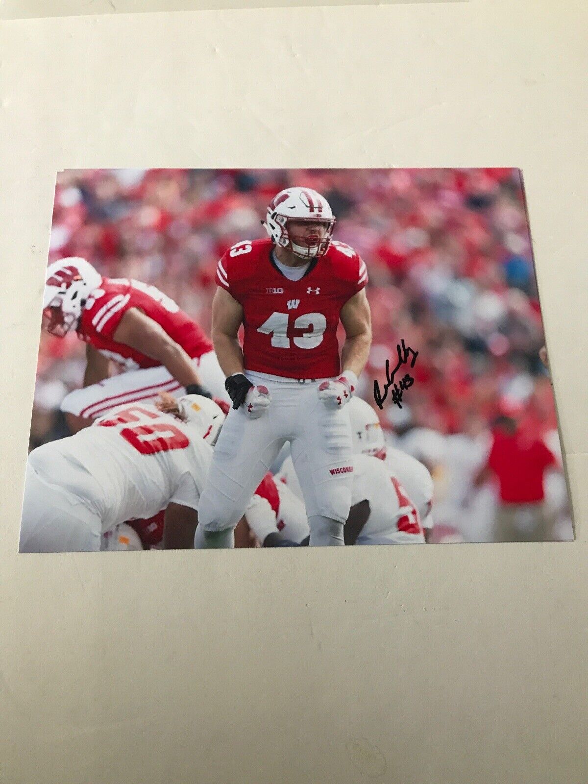 Ryan Connelly Wisconsin Badgers signed autographed 8x10 football Photo Poster painting B