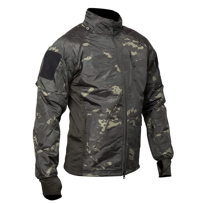 Men's Tactical Jacket Coat Fleece Camouflage Military Parka Combat Army Outdoor Outwear Lightweight Airsoft Paintball Gear