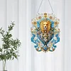 DIY Golden Lion Diamond Painting Acrylic Hanging Pendant for Home Decor