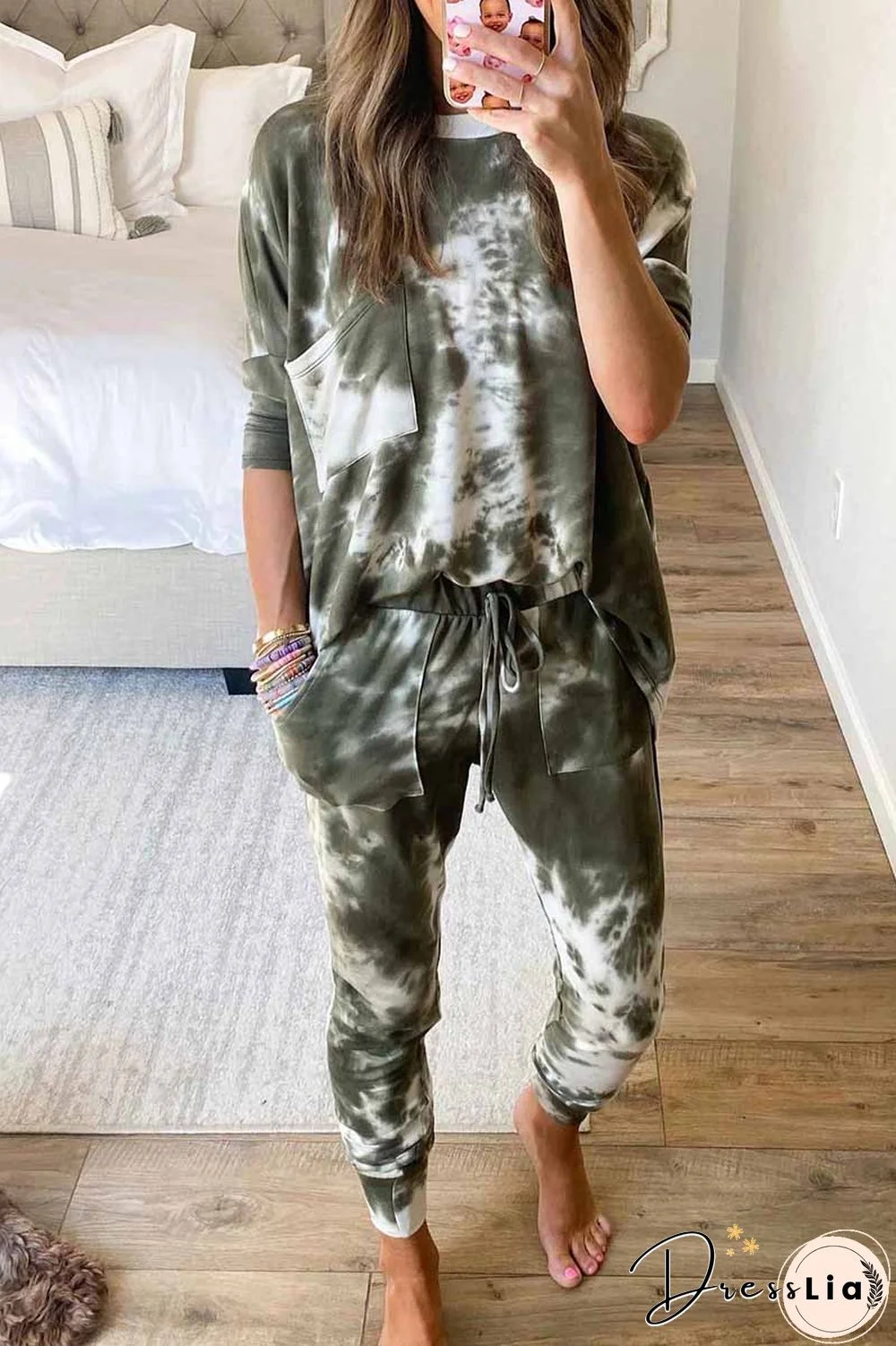 Dark Tie Dye Comfortable Casual Set