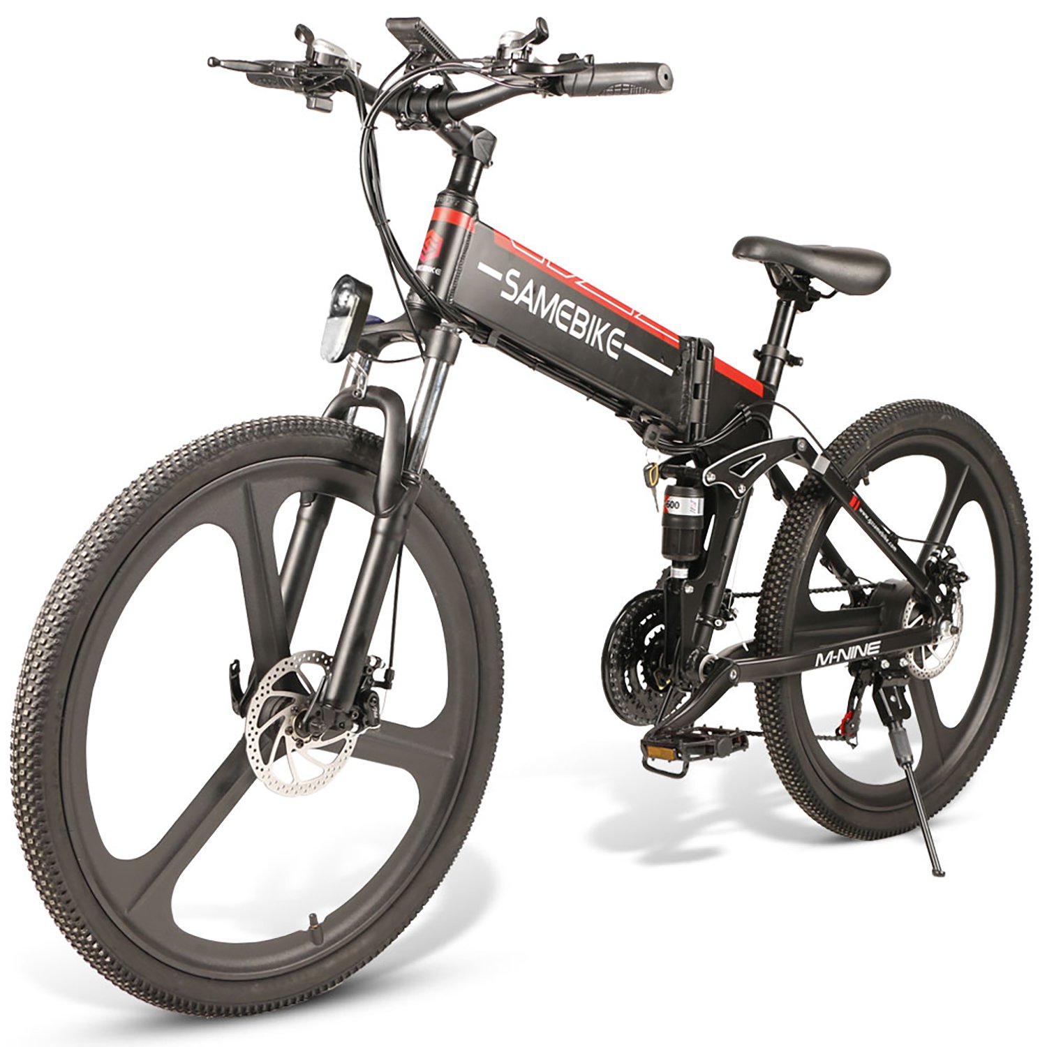 SAMEBIKE LO26 Folding Electric Bike 26 Inch Tires 500W Motor 10.4Ah Battery  Max 35 KPH