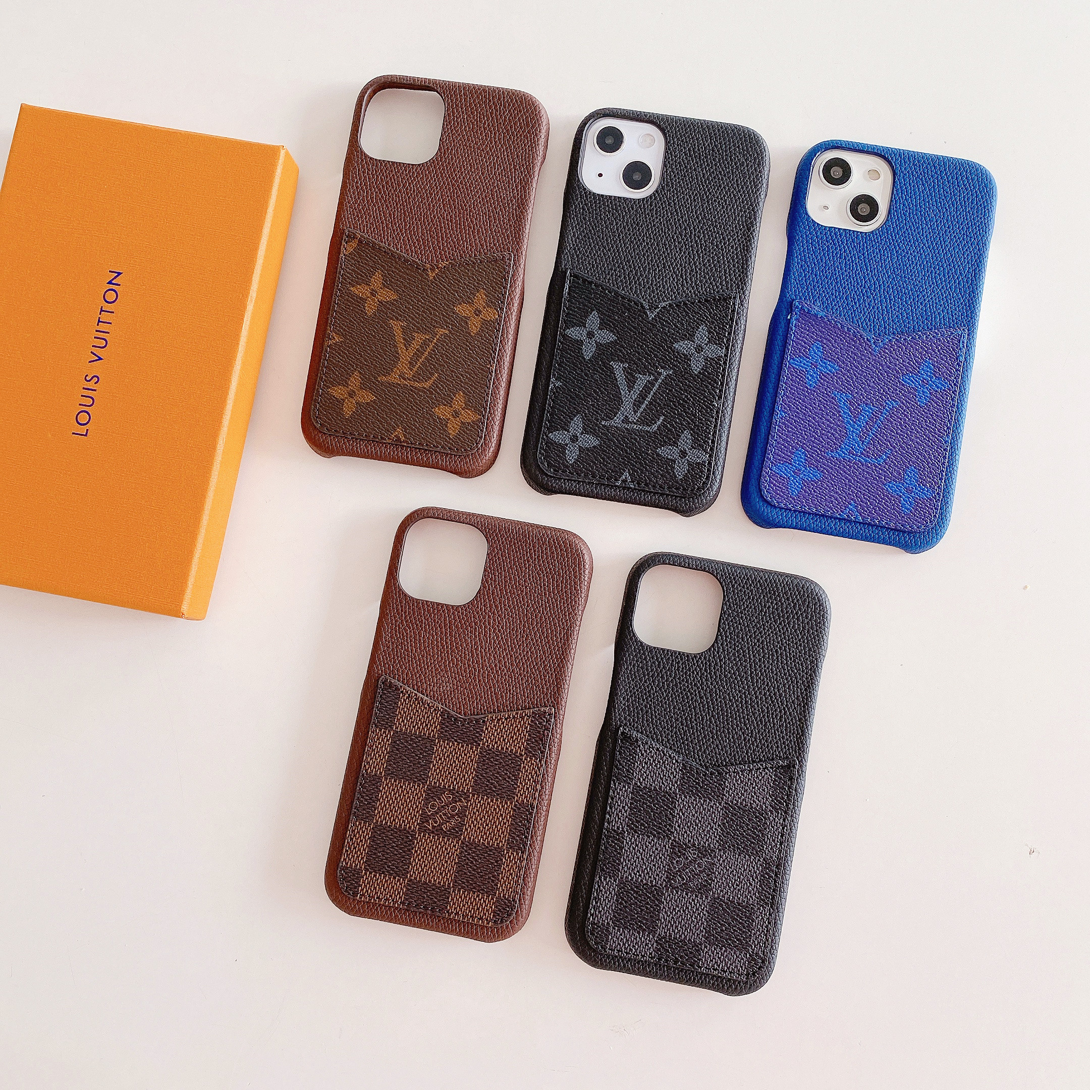 LV Official Website Classic Monogram Leather Card Canvas Apple iPhone Case