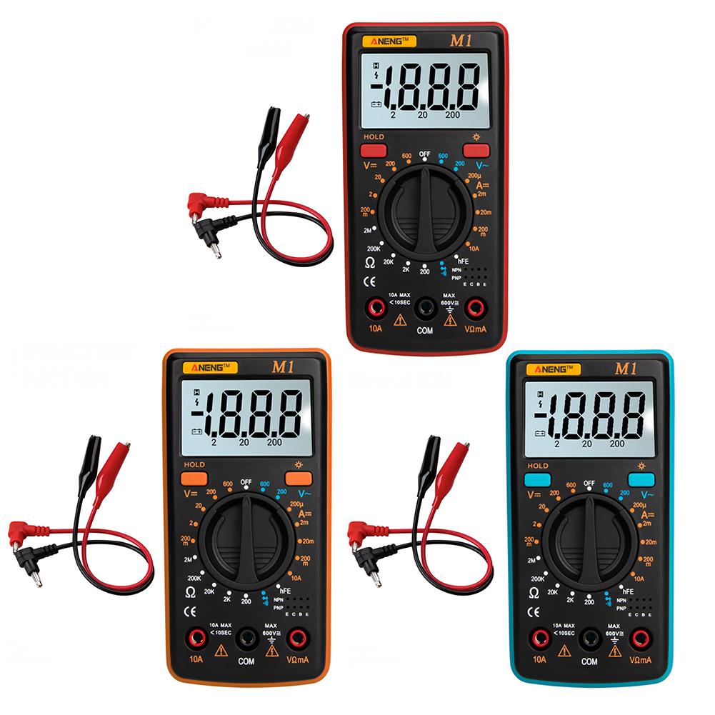 

ANENG LCD Backlight Digital Multimeter Voltage/Current/Resistance/NCV Meter, Orange, 501 Original