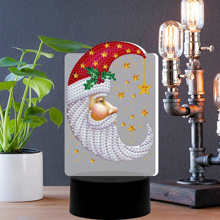 DIY Santa Claus Diamond Painting Led Light Pad Lamp Night Light Home Desk Decor