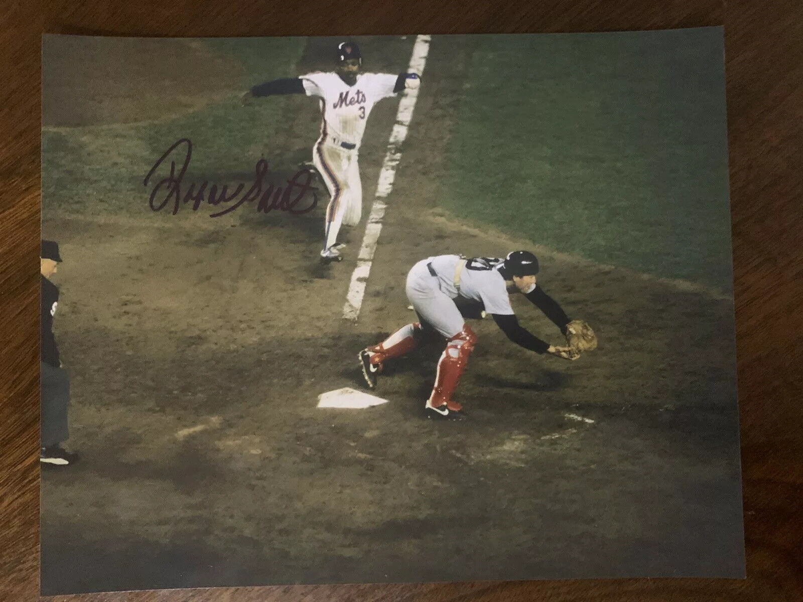 Rafael Santana Signed New York Mets 8x10 Photo Poster painting