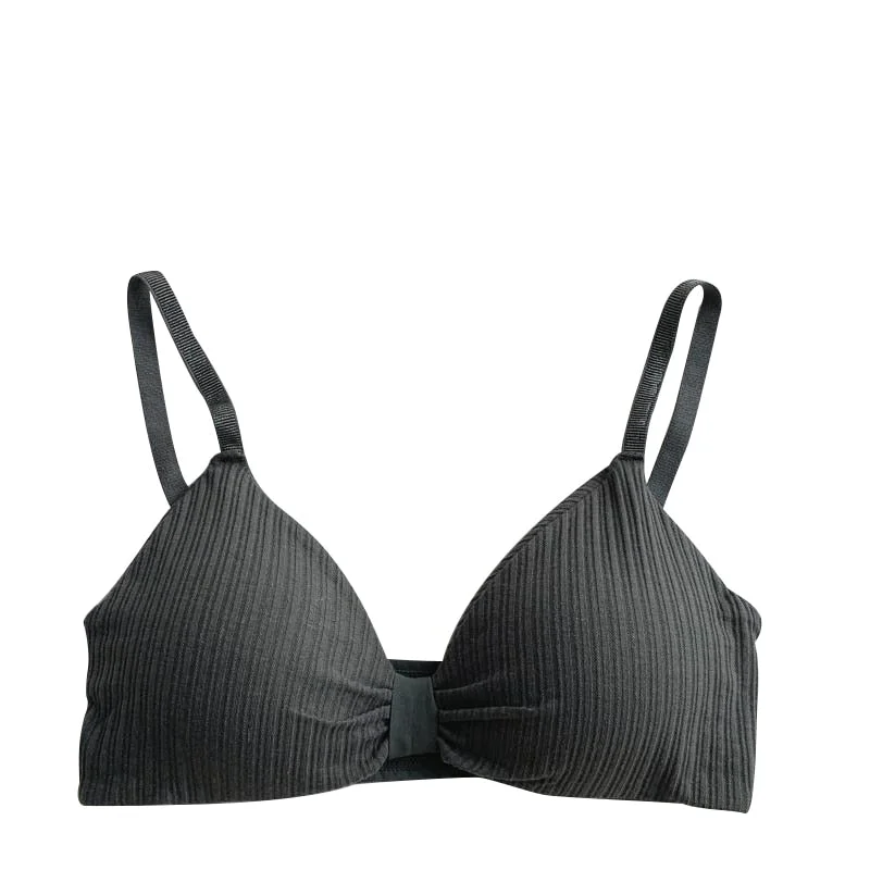 Korean Style Bralette Seamless Deep V Sports Bra Tube Top Sexy Women Underwear Crop Top Bra Push Up Bra For Female Triangle Cup