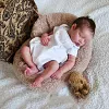 [Heartbeat Doll]17'' Handmade Real Lifelike Heida Sleeping Reborn Baby Doll Girl with Hand-rooted Black Hair - RBBI-Myrebornbabydoll&reg; Myrebornbabydoll&reg;