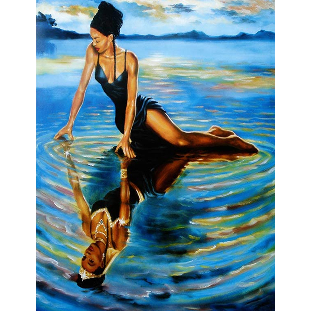 Queen on the Lake 40x50cm(canvas) full round drill diamond painting