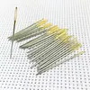 100-Pack Metal Large Eye Embroidery Needles Golden Color Cross Stitch Needles with Round Heads & Storage Box for DIY Sewing Quilting Crafting