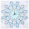 DIY Diamond Painting White Flower Wall Clock Craft Art Decor