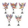 5Pcs Diamond Painting 2D Flat Angel Dog Shake Car Ornaments for Center Console