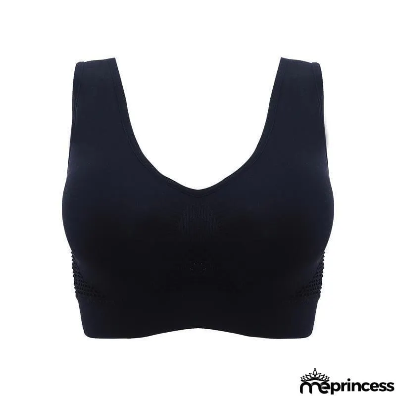 Fashion Hollowed-Out Breathing-Hole Sports Bra