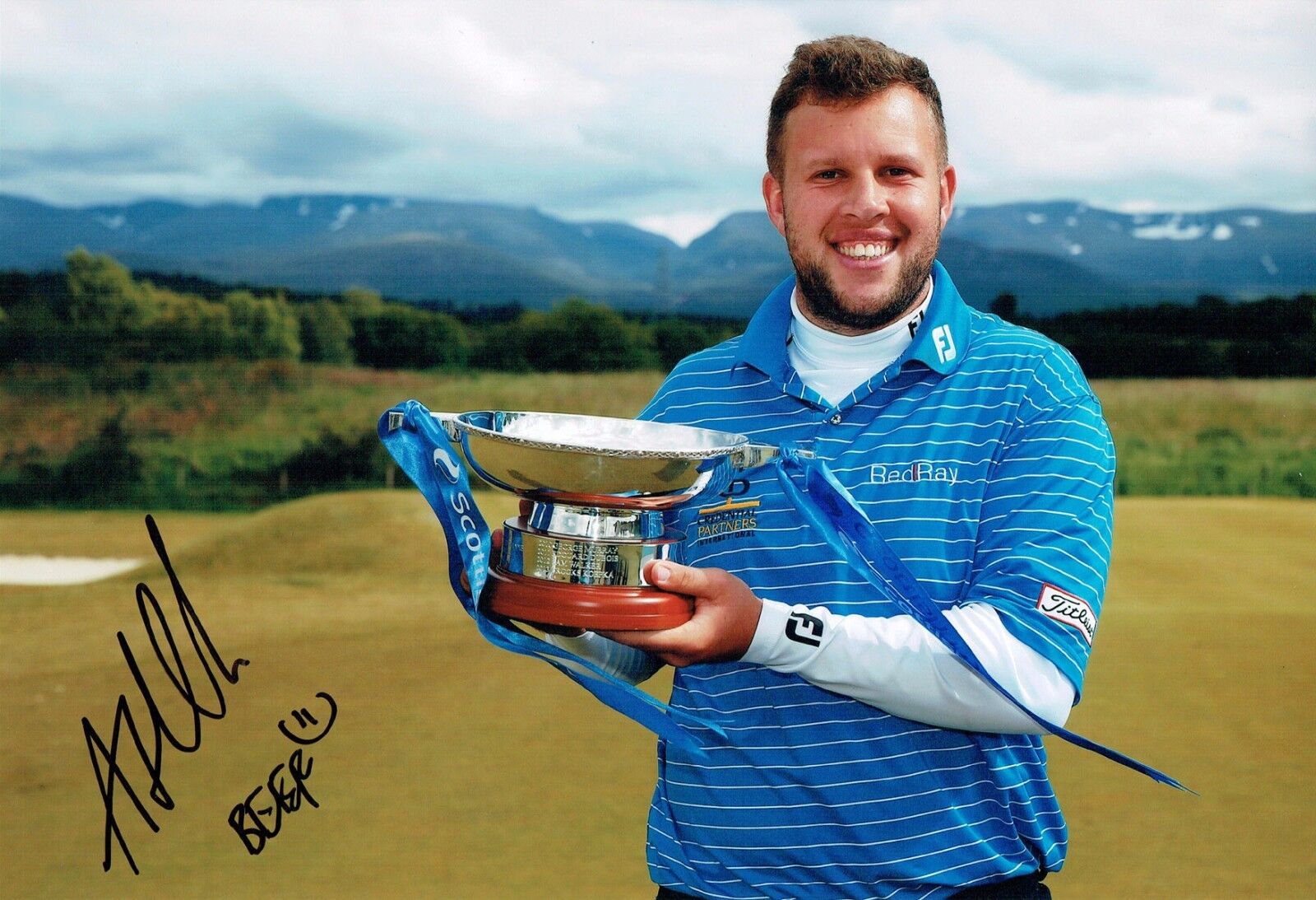 Andrew BEEF JOHNSTON Signed 12x8 Golf Photo Poster painting 1 Autograph AFTAL COA