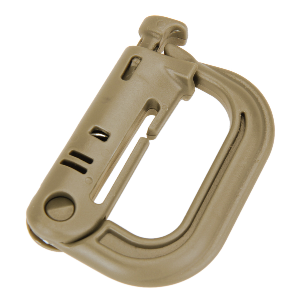 

Molle Carabiner D Locking Ring Mount D-Ring Clip Snap Hook Buckle, 泥色, 501 Original