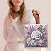DIY Rose 5D Diamond Painting Linen Tote Bag