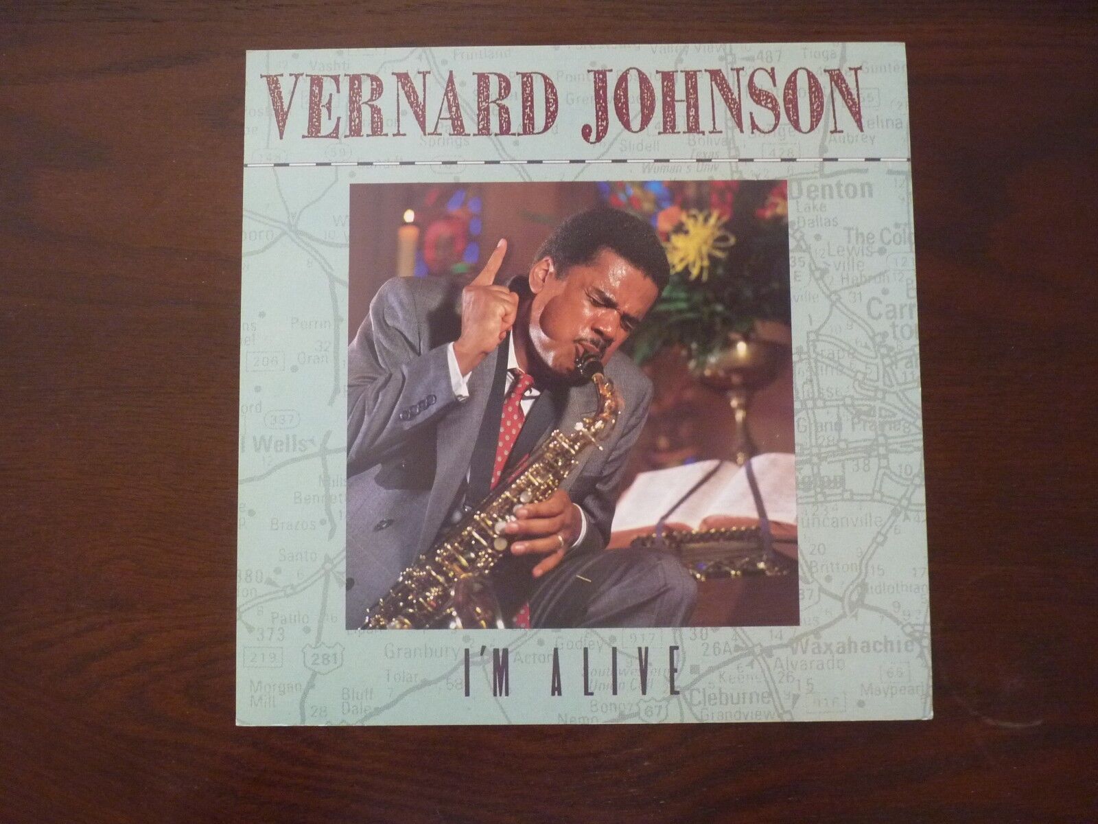 Vernard Johnson I'm Alive LP Record Photo Poster painting Flat 12x12 Poster