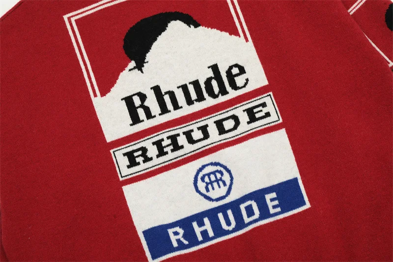 RHUDE 2023 New autumn and winter knitted sweaters