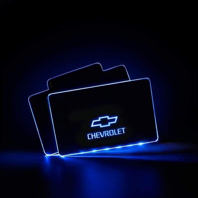 Chevrolet Acrylic LED Car Floor Mat For Chevrolet Atmosphere Light With RF Remote Control Car Interior Light Decoration voiturehub dxncar