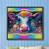 Flower Cow - Round AB Drills Diamond Painting(50*45cm)