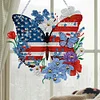 (US Local)Acrylic Independence Day Butterfly 5D DIY Diamond Painting Dots Pendant Hanging Kit