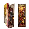 Difficulty: ⭐⭐⭐ New Year Celebration, DIY 3D Wooden Book Nook Puzzle DIY Dollhouse Book Nook Model Building Kit with Light Creative Puzzle Birthdays for Teens/Adults