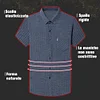 Gioiacombo&trade; Camicia estiva a maniche corte a righe larghe da uomo