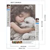 >SALE<5D DIY Full Round Drill Diamond Painting Big Eye Cute Girl Home Decor 30x40cm