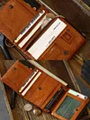 Vintage Genuine Leather Handmade Multi-Card Slot Demagnetizing Anti-theft Card Swiping Wallet