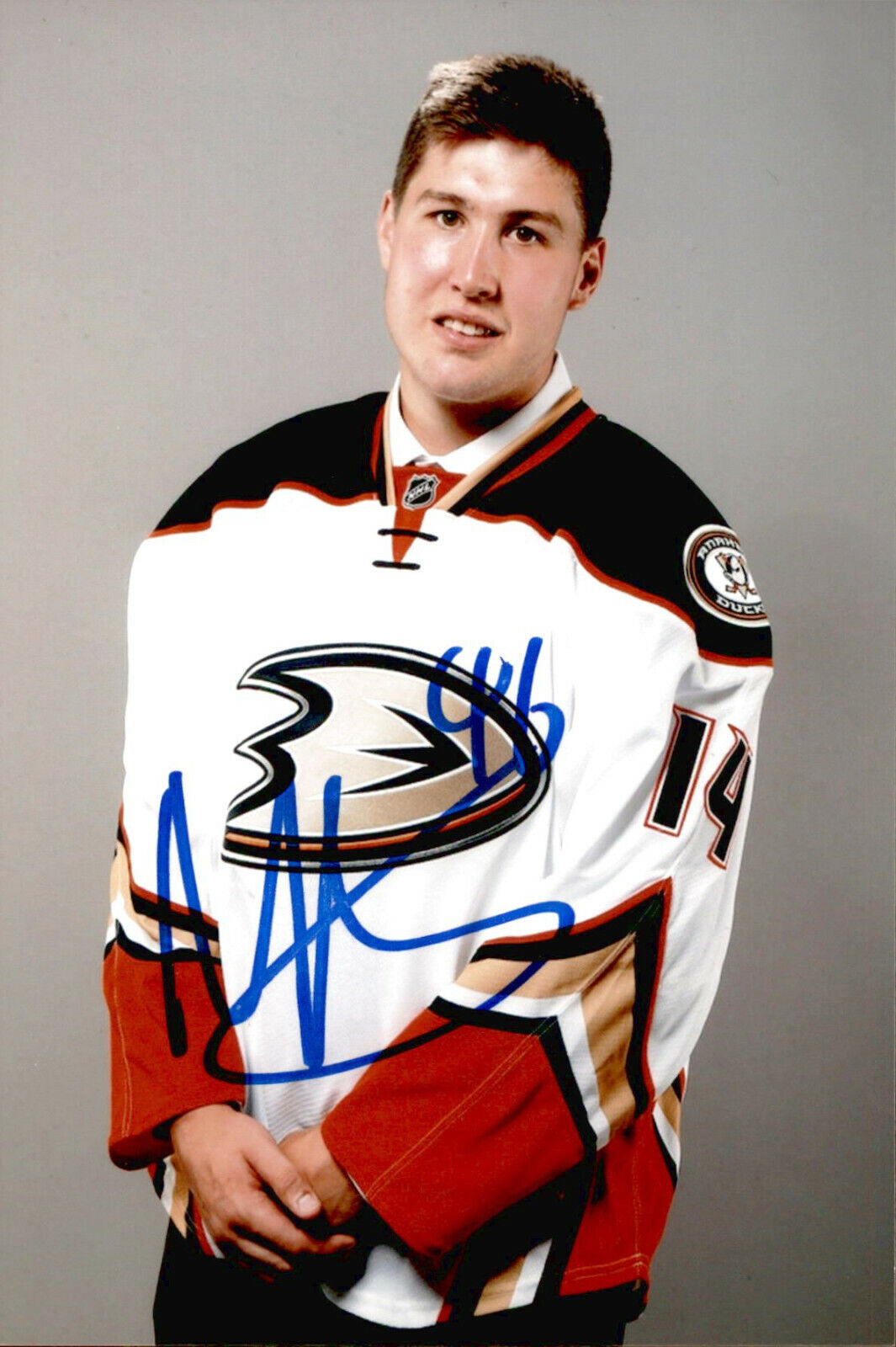 Nick Ritchie SIGNED 4x6 Photo Poster painting ANAHEIM DUCKS #3