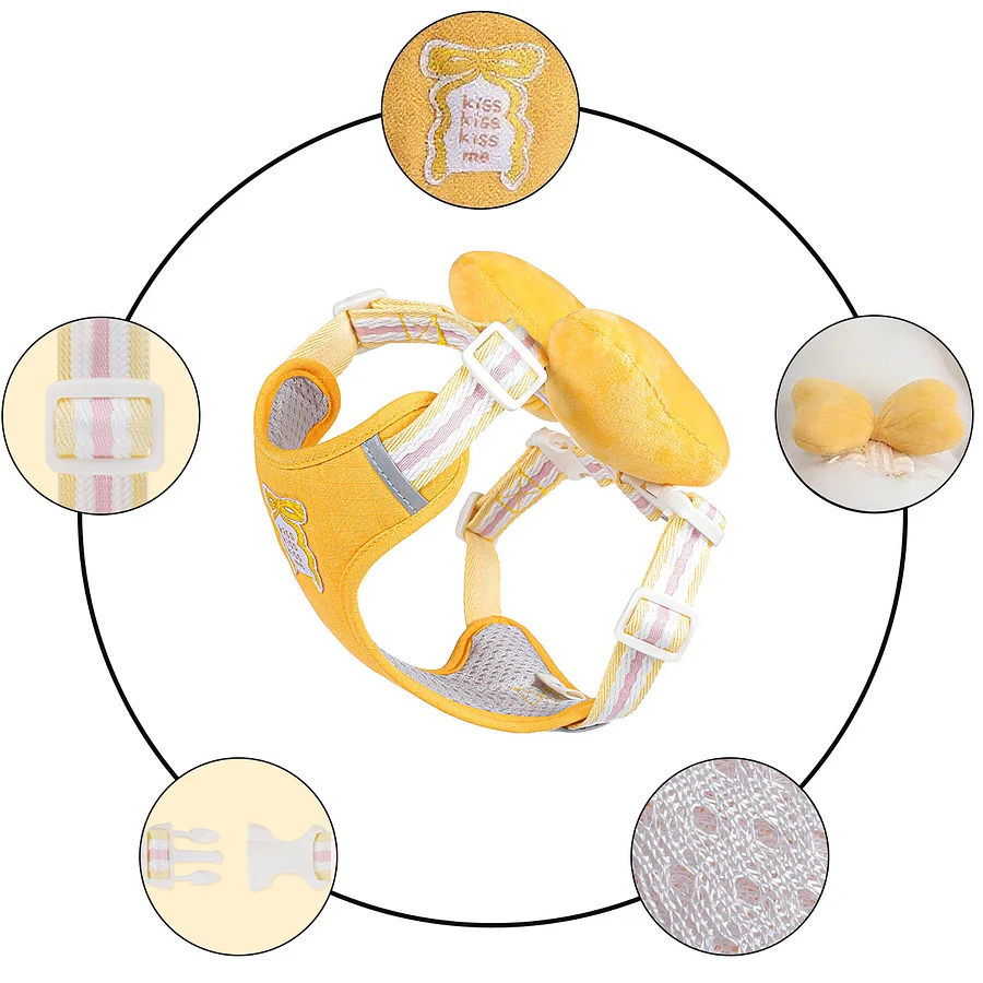 KIPETS 399 リボン付きメッシュハーネス（夏用） - 愛犬・愛猫のための