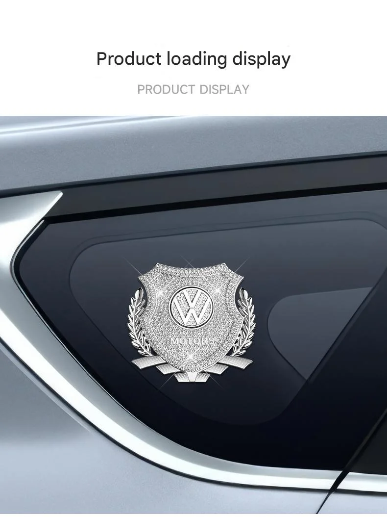 Car exterior modification rhinestone metal car emblem stickers