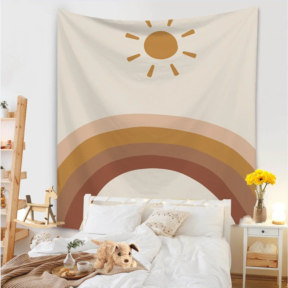 Abstract Painting Wall Hanging Tapestry Blanket Decoration Living Room Art Tapestry Carpet Boho Throw Towel Wall Hanging Macrame