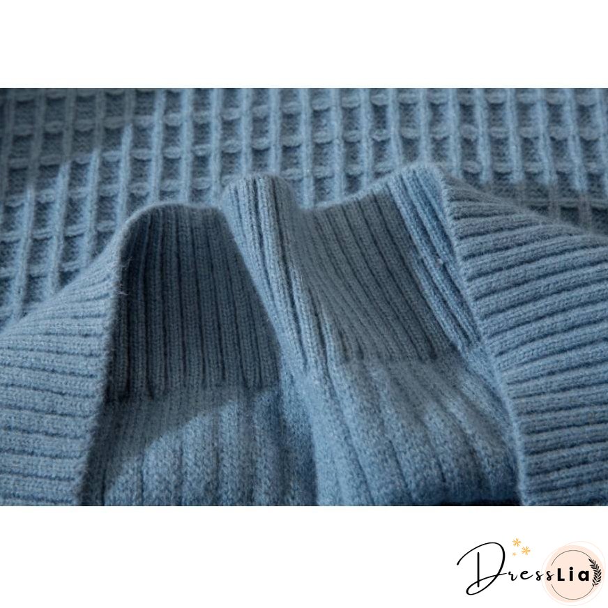 Label Textured Turtleneck Sweater