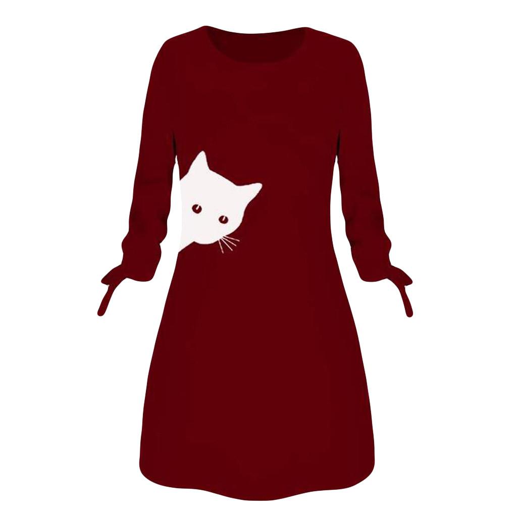 Mature Women Elegant Casual Long Sleeve Party Mini Dresses