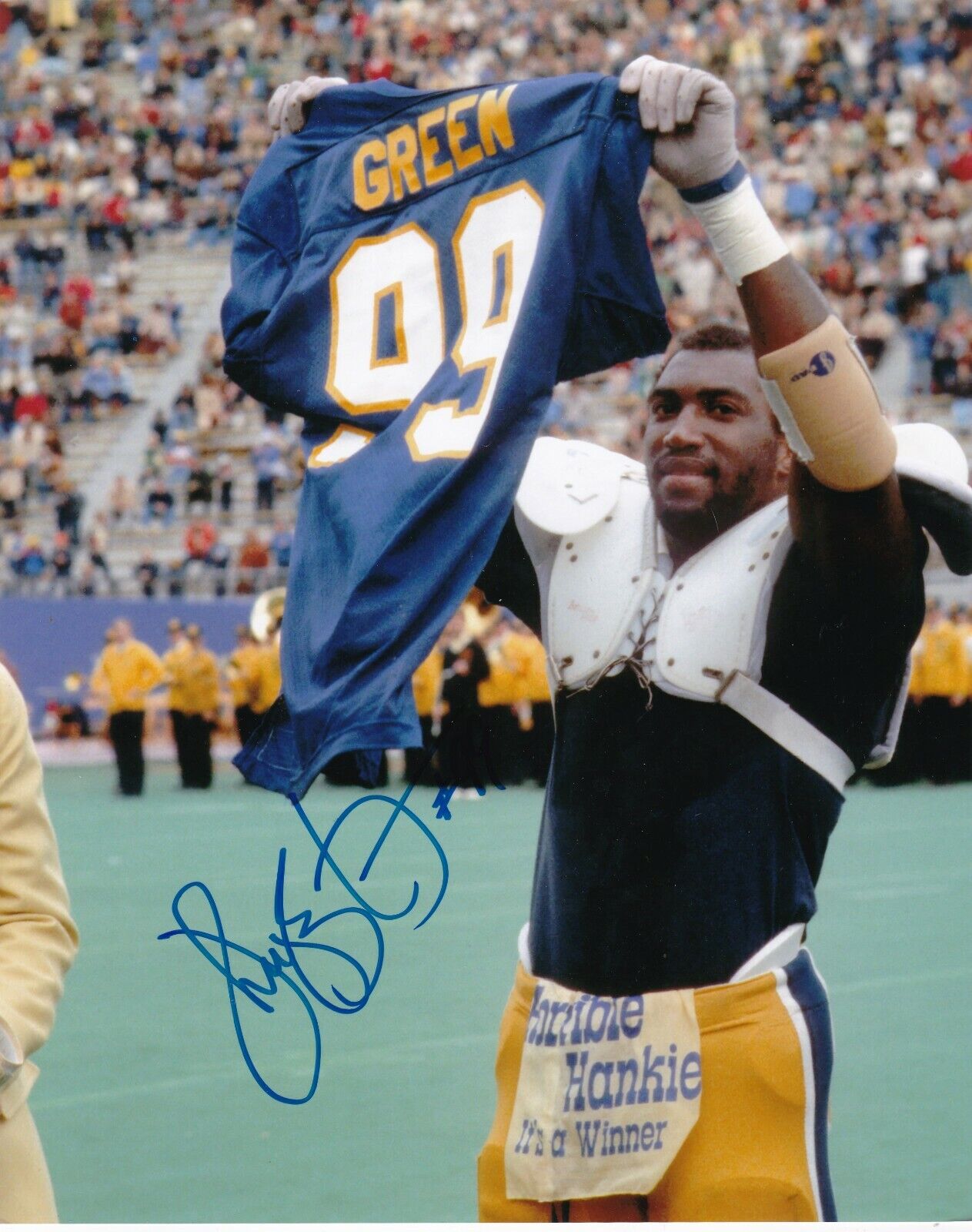 HUGH GREEN PITTSBURGH PANTHERS ACTION SIGNED 8X10