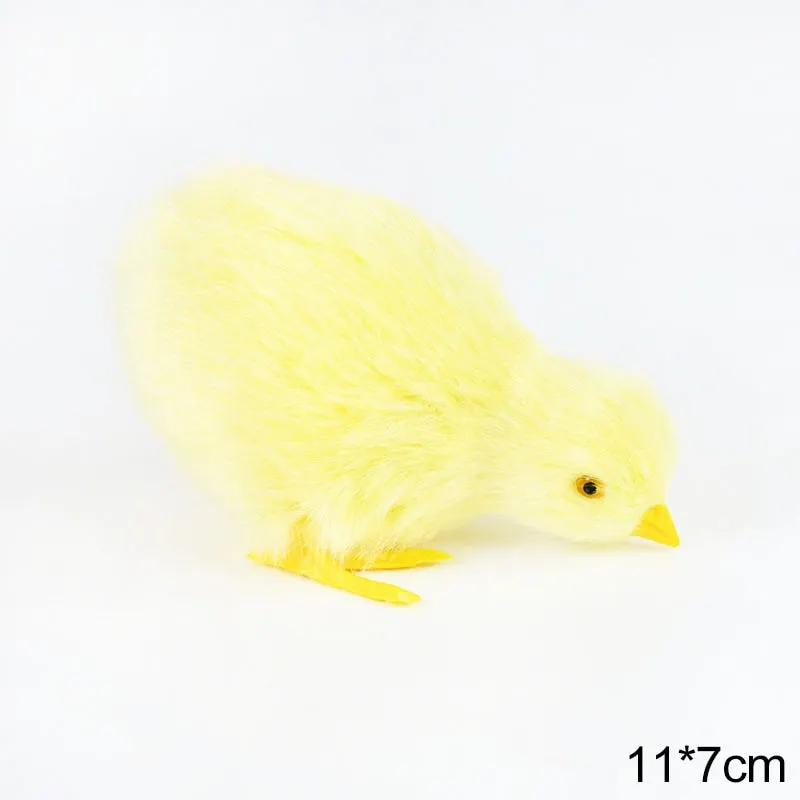 Realistic Cute Easter Chick Toy Simulation Plush Chick Happy Easter Party DIY Decoration Home Garden Ornament Easter Kids Gift