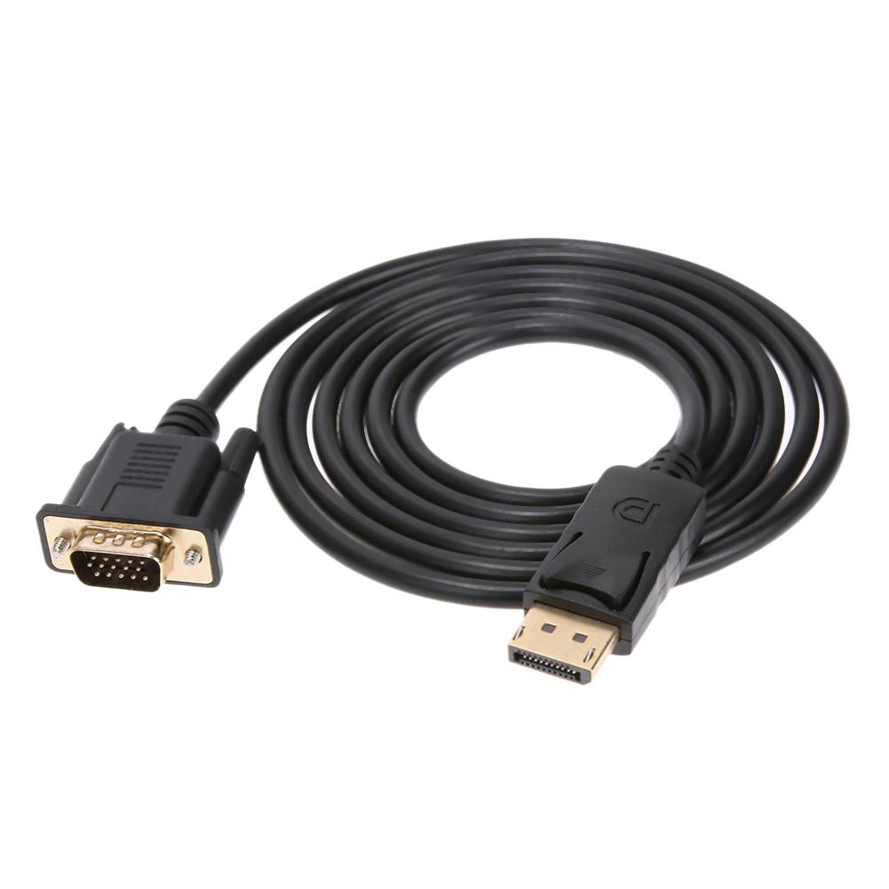 

1.8m Thunderbolt Display Port DP to VGA Male Adapter Converter Cable, 501 Original