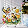 (US Local)Acrylic Flower Bird DIY 5D DIY Diamond Art Tabletop Desktop Ornaments Kit