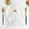 50x50cm Plain Colors Pleated Wedding Event Catering Napkins
