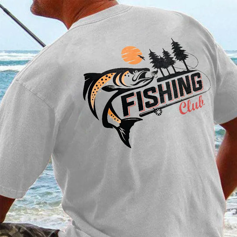 Fishing Club Printed T-shirt -  