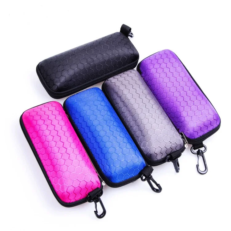 Spectacle Casing New Compressive Honeycomb Zipper Spectacle Case Sunglasses Case Black ...