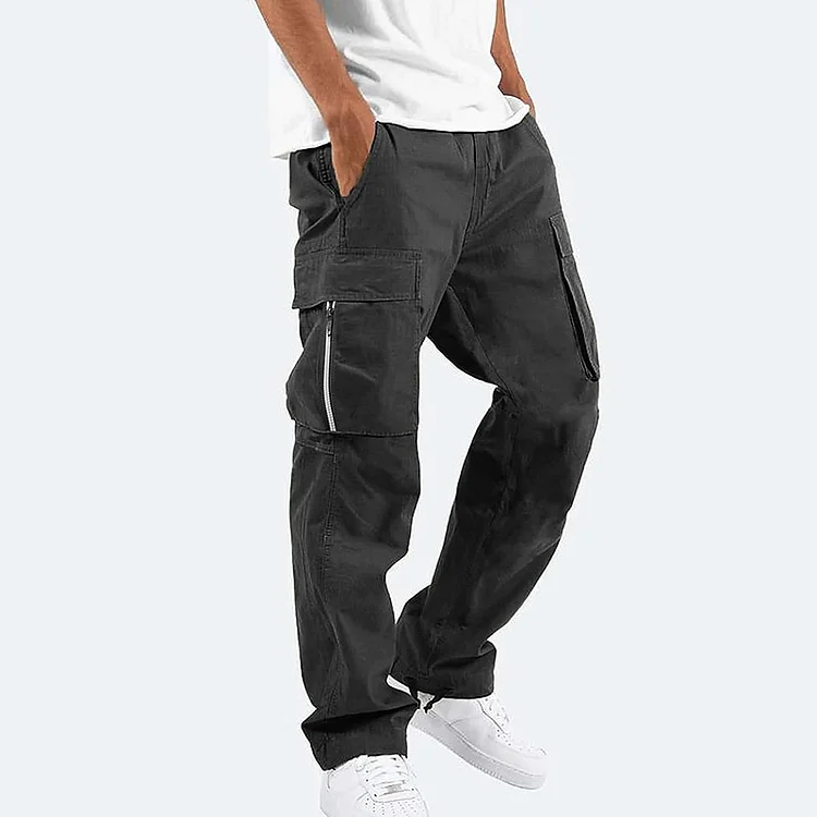 Men's Cargo Pants Pocket Plain Comfort Breathable Outdoor Daily